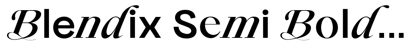 Blendix Semi Bold Italic